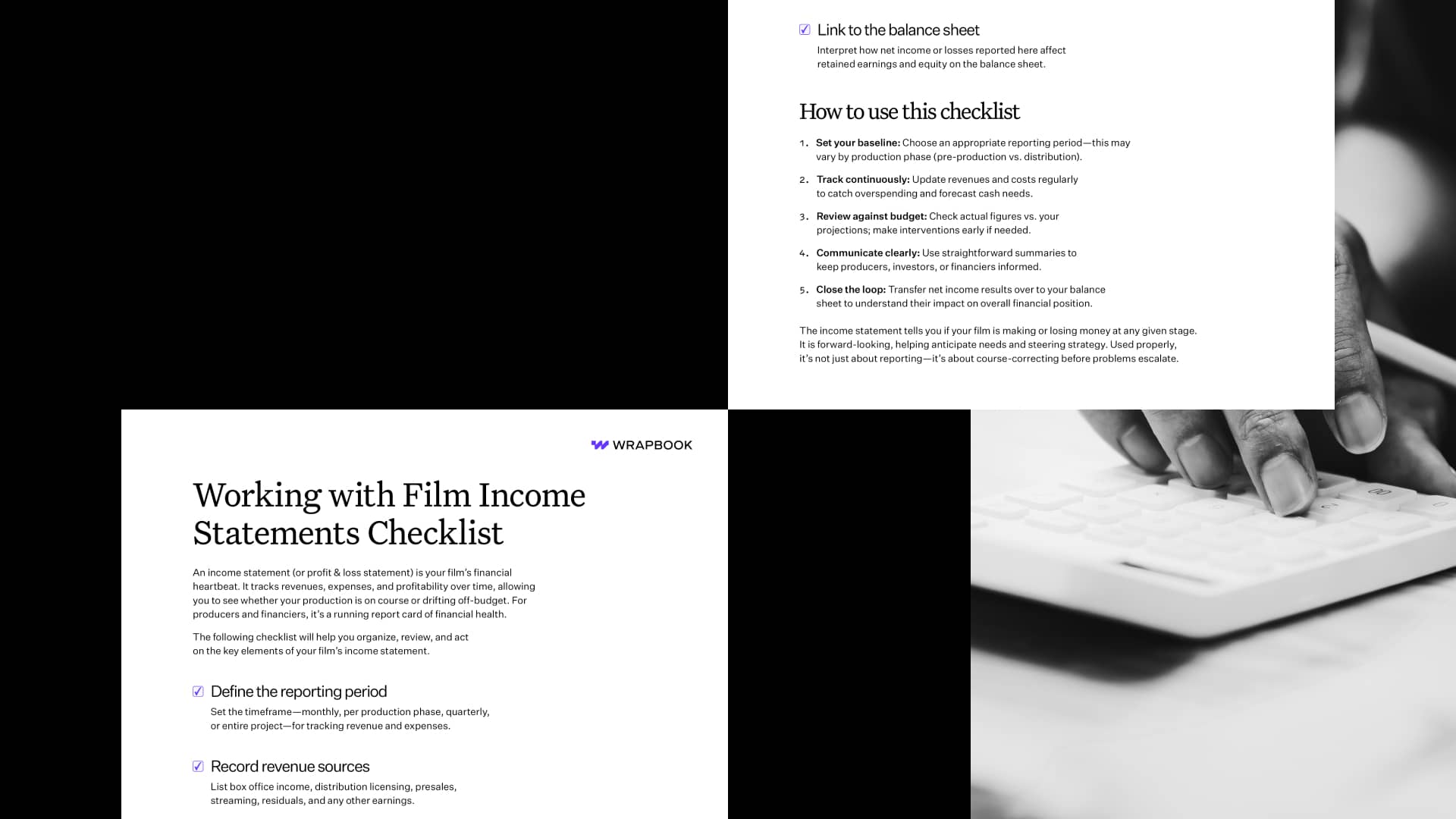 Download the Working with Film Income Statements Checklist | Wrapbook